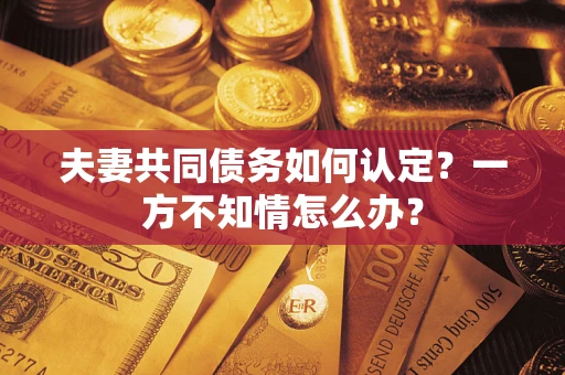 北京夫妻共同债务如何认定？一方不知情怎么办？