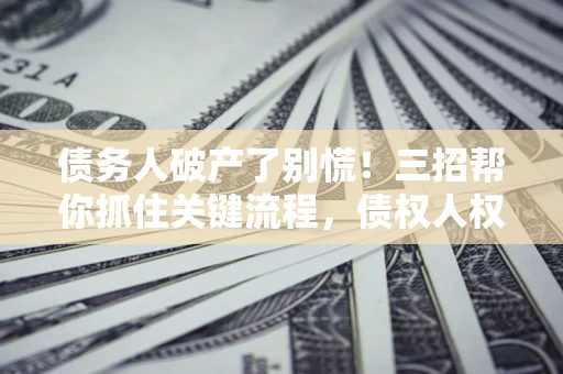 北京债务人破产了别慌！三招帮你抓住关键流程，债权人权益不再缩水