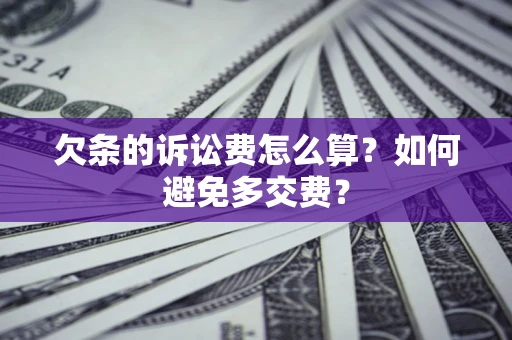 北京欠条的诉讼费怎么算？如何避免多交费？