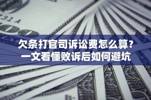 北京欠条打官司诉讼费怎么算？一文看懂败诉后如何避坑
